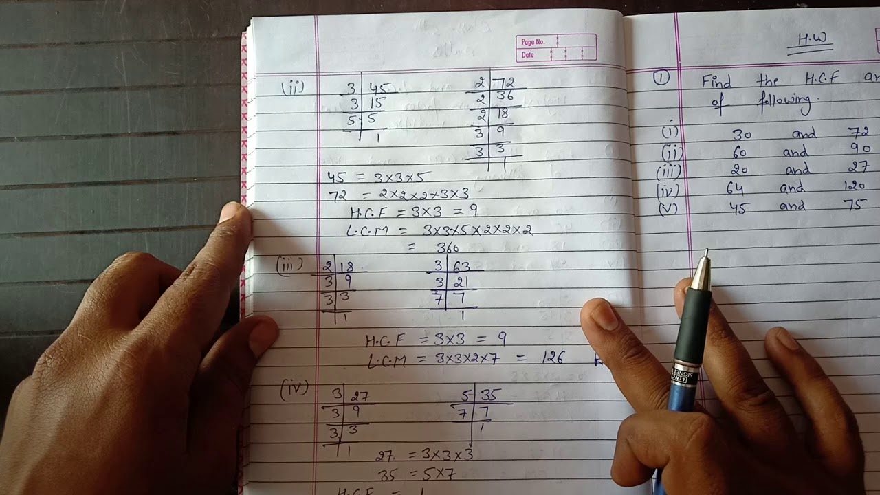 Class 5th maths (HCF and LCM) - YouTube