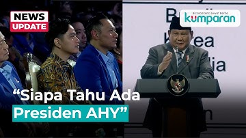 Kelakar Prabowo ke AHY yang Duduk di Samping Gibran: Nanti Bisa Bersaing Ini