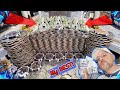 A huge must see 50 quarters at once to knock down this mega wall win 7000 coin pusher