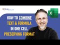 Excel Text Before or After Formula in Same Cell | Keep Number Formatting | SUM Text &amp; Numbers