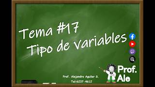 ZAPT#17 TIPOS DE VARIABLES