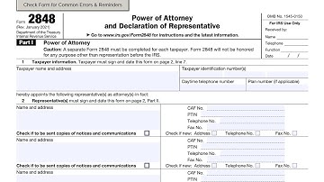 IRS Form 2848 walkthrough - ARCHIVED COPY - READ COMMENTS ONLY