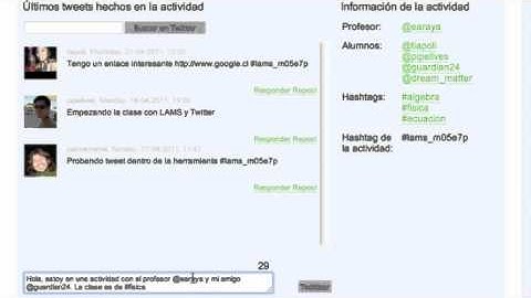 Tutorial herramienta Twitter LAMS estudiante detalle