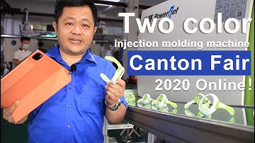 Two color injection molding machine live in the Canton fair