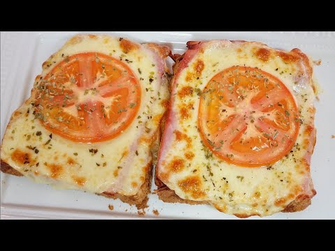 Pizza com pão de Forma na AirFryer! Rápida e prática para o lanche da tarde