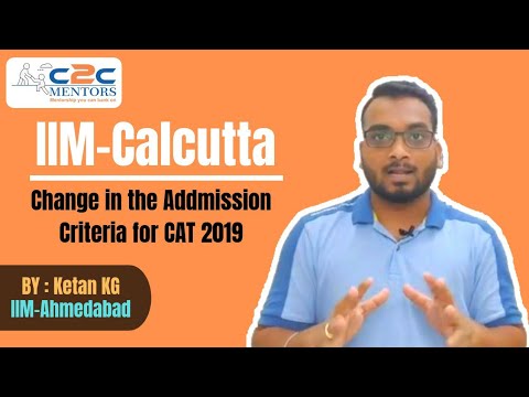 IIM Calcutta - Change in Admission Criteria for CAT 2019