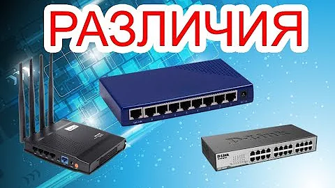 В чем отличие: хаб (концентратор), свич (комутатор), роутер (маршрутизатор)