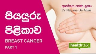 මේ ලක්ෂණ පියයුරු පිළිකාවක් විය හැකියි | Breast Cancer by Dr Nayana De Alwis - HealthTalk LK Part 1