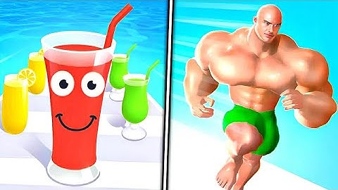 Juice Run Vs Muscle Rush - All level Mobile Gameplay Walkthrough Android iOS