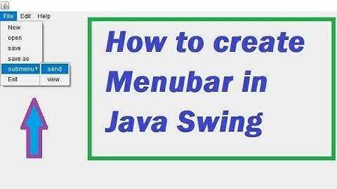 How to create Menubar in java swing learn [java swing part 1].mp4