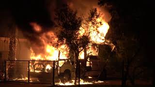Vehicle fire in neighbors front yard