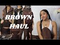 HUGE Brown Haul! Brown Clothes, Shoes, Accessories, and More | ASOS, PLT, Aritzia, Topshop, Boohoo