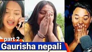 Reaction Gaurisha nepali emotional video tik tok part 2