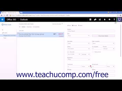 Outlook Web App Tutorial Creating a New Task 2015 Microsoft Training