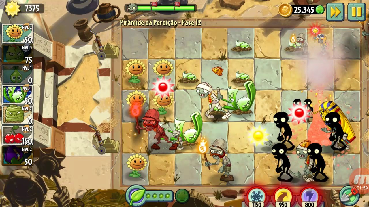 Plantas vs zombie jogando nas fases infinitas parte 2 - YouTube