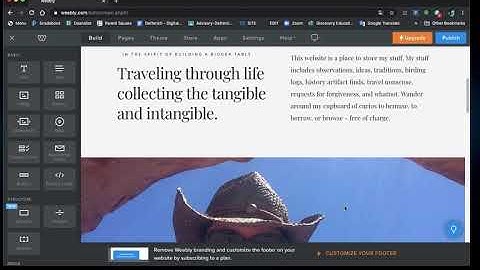 Weebly - How to add images & text