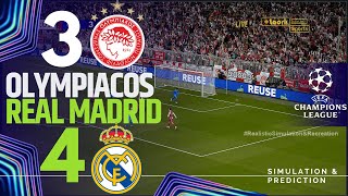 OLYMPIACOS 3-4 REAL MADRID UEFA CHAMPIONS LEAGUE 2025-26 Match Higlhights! Simulation/Recreation