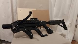 Testing a 3d printed repeating crossbow (Slinghammer) with 80 lbs limbs and steelballs
