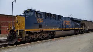 [CSX]3062 ES44AH [SOLO] Leads V957-12 Empty Grain Train With Killer Doppler & Hornshow @ Track Speed