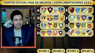 GRUPOS: EQUIPOS COLOMBIANOS en LIBERTADORES y SUDAMERICANA 2024🔥¿QUIÉN la TIENE MÁS DIFÍCIL?