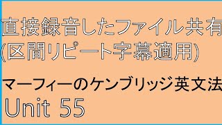 Basic Grammar in Use Unit 55 mp3, マーフィーの 英文法 Unit 55 mp3