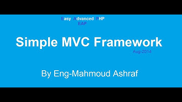 2-Creating Framework Files-Simple MVC Framework انشاء الملفات