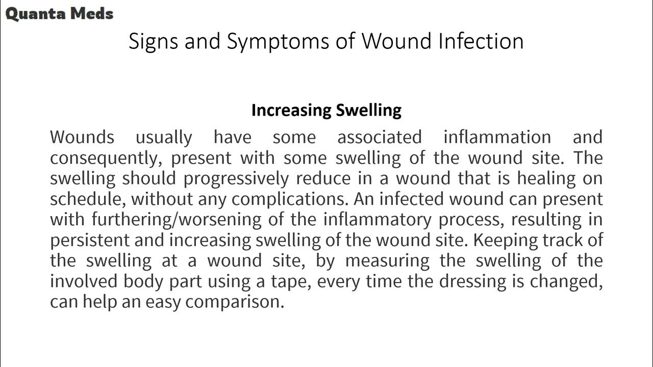 Nurse teaching signs and symptoms of wound infection youtube
