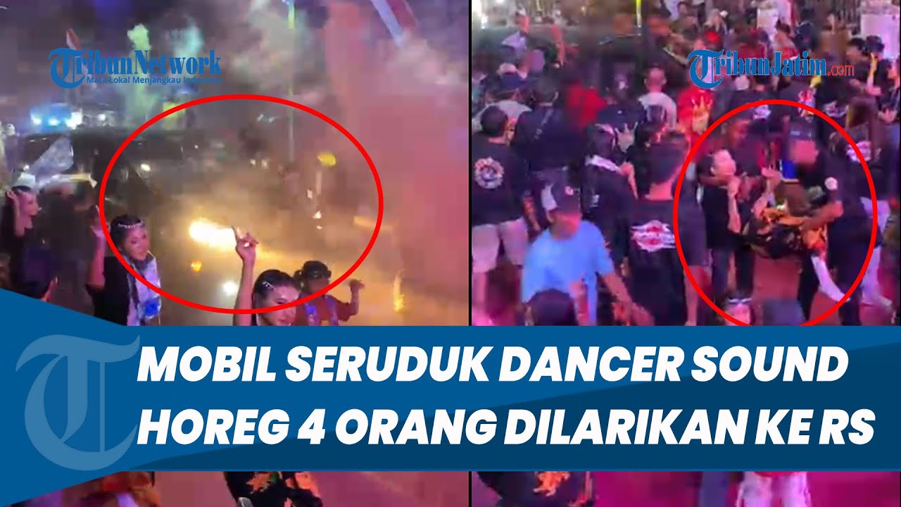 MOBIL SERUDUK PENARI SOUND HOREG DI BANYUWANGI, Empat Orang Dilarikan ke Rumah Sakit