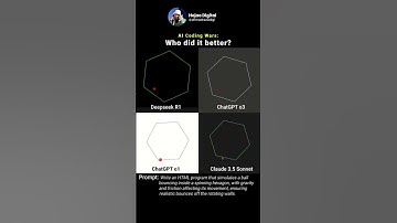 AI Coding comparison DeepSeek R1 vs Claude 3 5 vs ChatGPT #coding #video #shorts #chatgpt