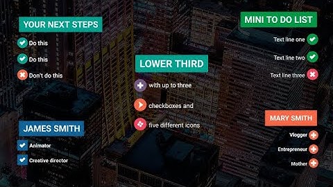 Lower Third With Checkbox List Motion Graphics Templates