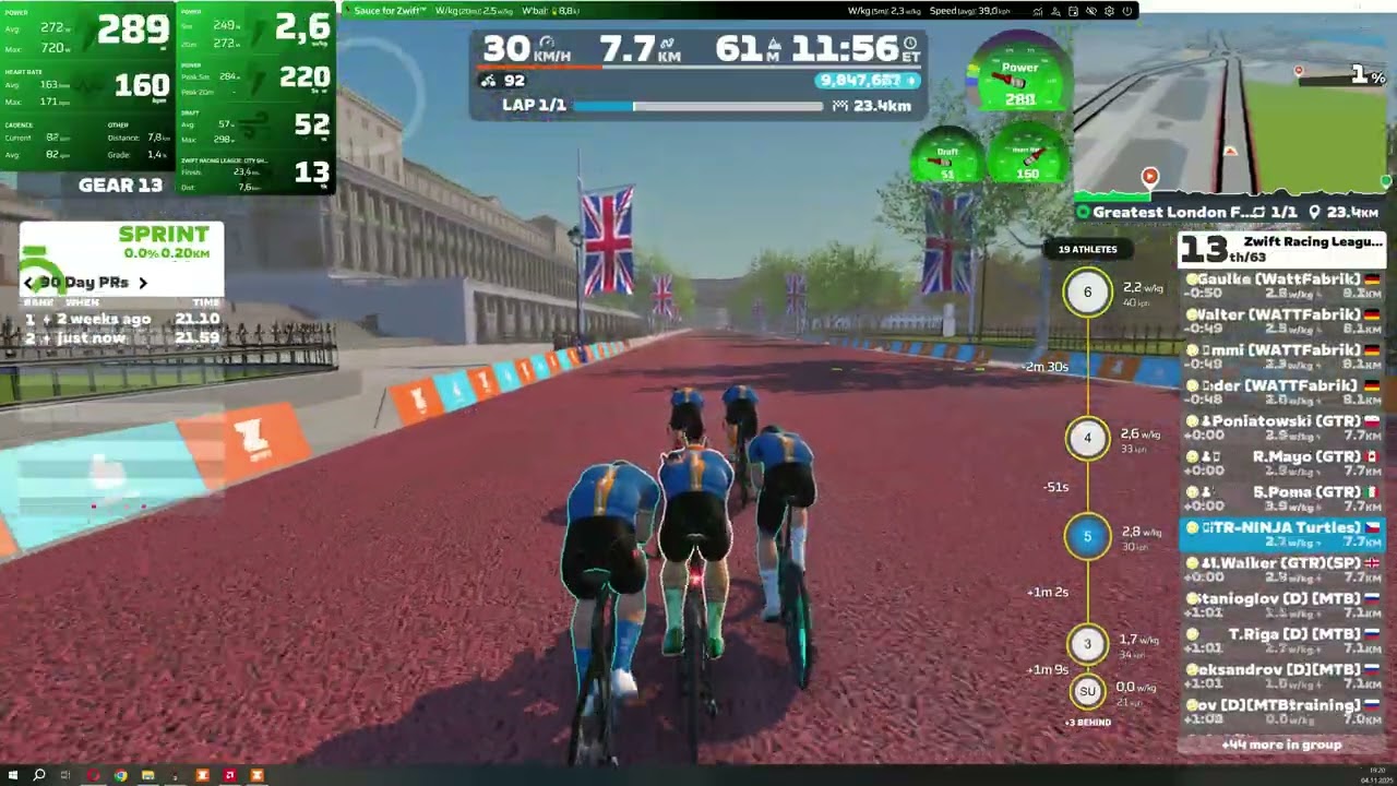 Zwift Racing League: City Showdown - Open Lime League Division 1 D cat.....TTT