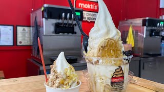 Aiskrim VIRAL Mokti&#39;s Kampung Baru - Apong Honeycomb | Pandan Honeycomb | Popsicle | Tub