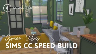 Green ish Vibes | Sims 4 CC Speed Build | Sims Speed Build