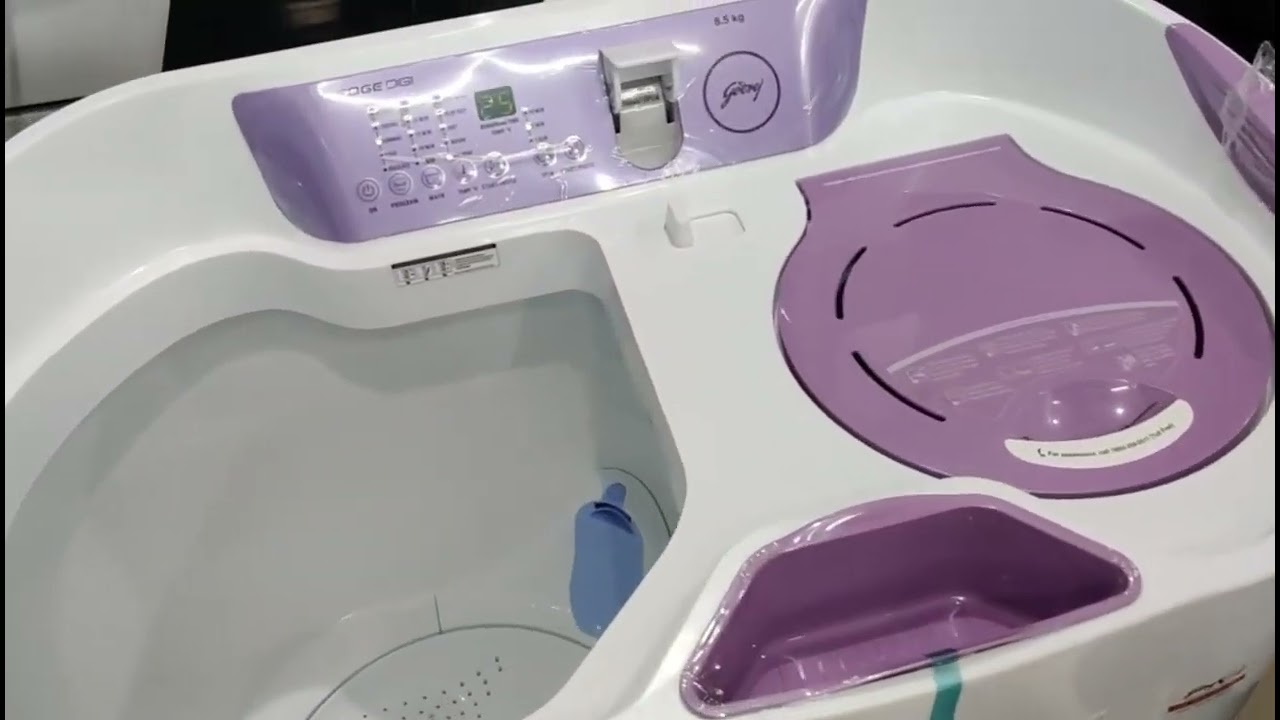 Godrej semi automatic washing machine digital hot and cold new modal 8.5 kg DP_SAINI YouTube
