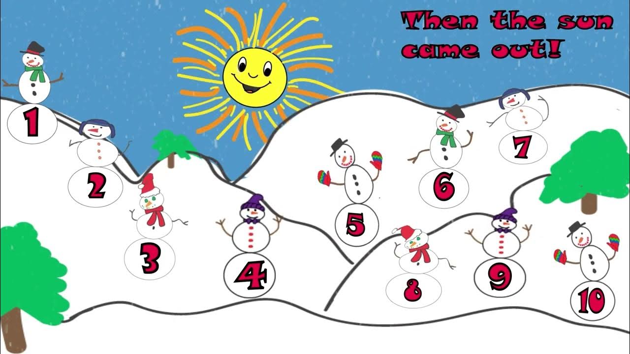 ten-little-snowmen-youtube for Free Printable 5 Little Snowmen Printable Ten Little Snowmen - YouTube for Free Printable 5 Little Snowmen Printable