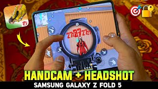 4 Finger - Handcam in Galaxy Z Fold 5 😱 | Unboxing + Review | Playing Free Fire in Z Fold 5