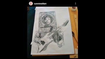 Hendrix Woodblock Print