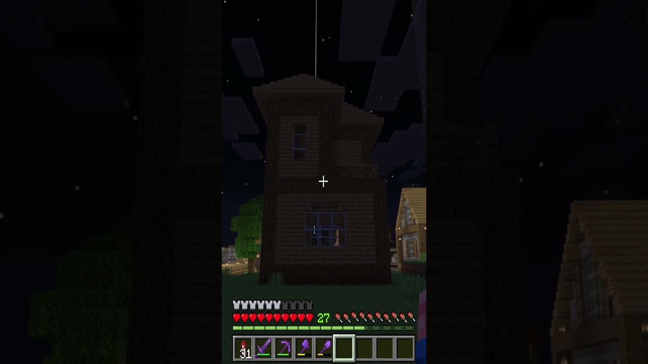 Minecraft Small Oak Wood Villager House Update 4 #mc #minecraft #realms #multiplayer #shorts