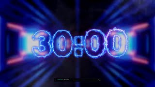 30:00 Minute Blue Electric Countdown Timer (Online Stopwatch)