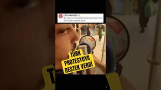 Bir Türk Yurt Dışında Bir Protestoya Destek Verdi Şfet Ündem