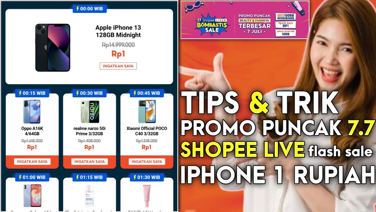 PERSIAPAN PROMO PUNCAK BEAUTY DAN FASHION FLASH SALE IPHONE 1 RUPIAH ...