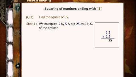 Vedic Maths - Squaring of numbers ending with 5