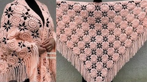 How to Crochet Quick Easy Women Shawl Pattern tutorial For Beginners #diy #crochet #knitting