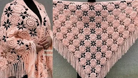 How to Crochet Quick Easy Women Shawl Pattern tutorial For Beginners #diy #crochet #knitting
