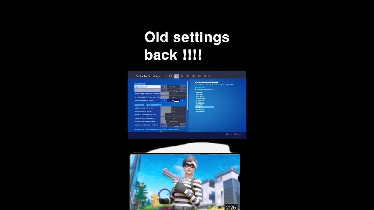 how to get ur old setting back v10.40 update