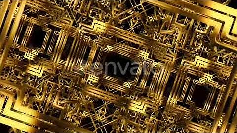 Art Deco Golden Loop Background | Motion Graphics - Envato elements