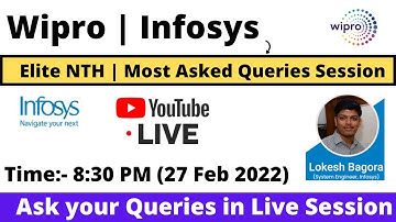 Wipro Elite NTH | Virtual Business D Round | Not Got Mail | Infosys | Live Session Queries Session