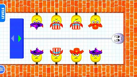 All New Hats Wearing Draw to Smash Logic Puzzle Gameplay Only no commentary