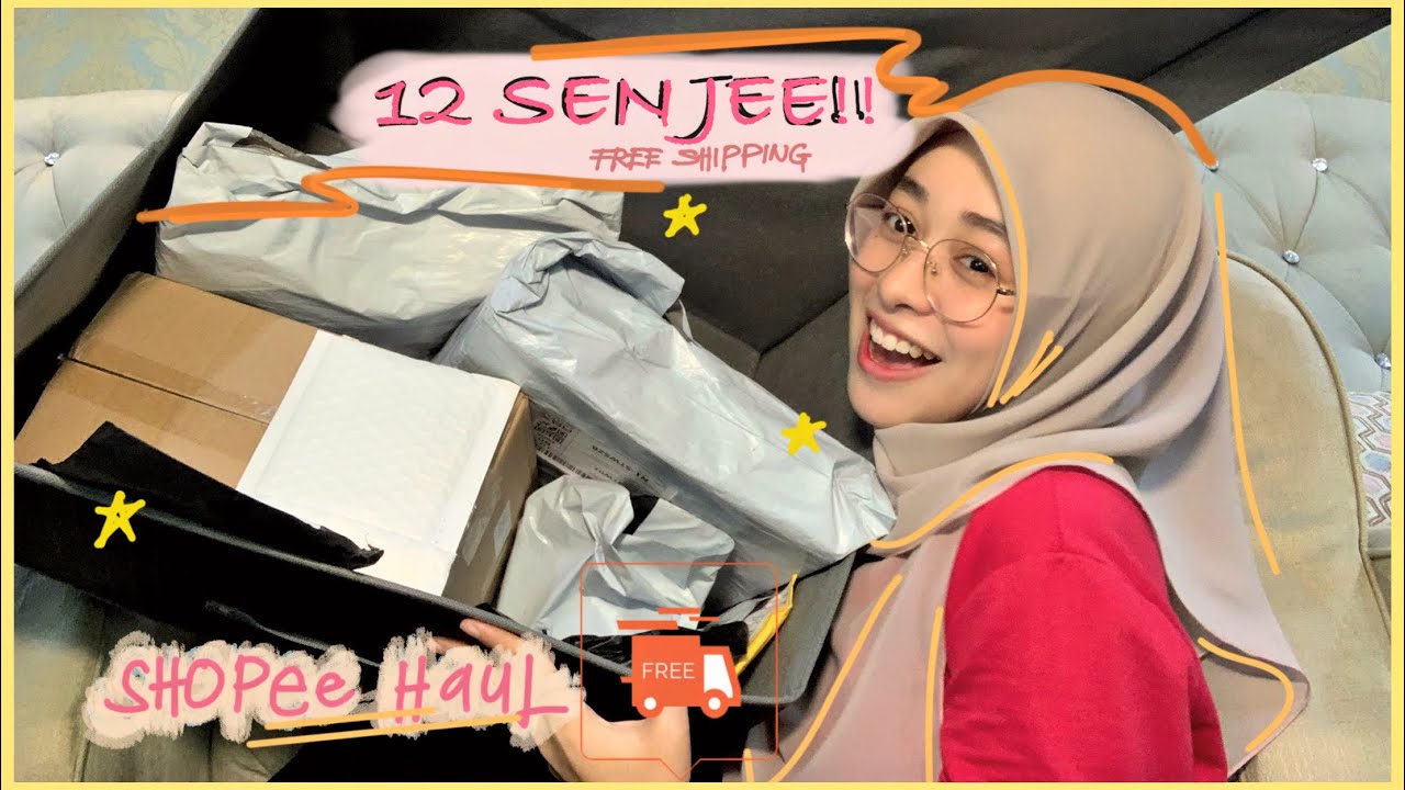 12 SEN SHOPEE HAUL | 12.12 SHOPEE BIRTHDAY SALE 🥳 | BARANG BESAR 12 SEN JERRR!!!
