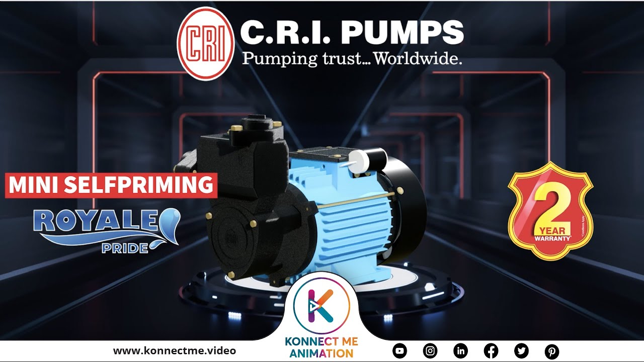 3D Royal Pump | 3D Product Animation | CRI Pump | 3D Video by  @KonnectMe ​